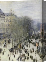 Francisco De Goya Canvas Paintings - Boulevard des Capucines by Claude Monet