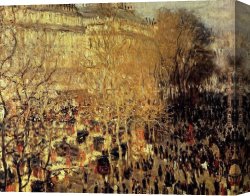 Francisco De Goya Canvas Paintings - Boulevard Des Capucines I by Claude Monet
