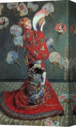 Monet Canvas Paintings - La Japonaise by Claude Monet