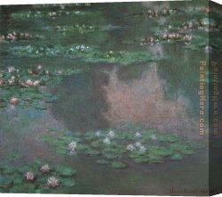 Water Canvas Paintings - Monet Water Lillies I by Claude Monet