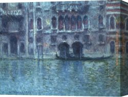 Venice Canvas Paintings - Palazzo da Mula at Venice by Claude Monet