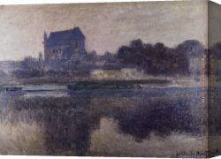 Vernon Canvas Paintings - The Church Of Vernon In The Mist by Claude Monet