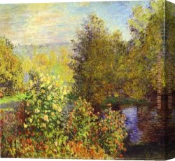 Secret Garden I Canvas Paintings - The Corner of the Garden at Montgeron by Claude Monet