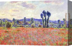 Poppies 1886 Canvas Paintings - The Fields of Poppies by Claude Monet