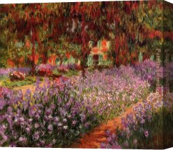 Irises in Monets Garden Canvas Paintings - The Garden by Claude Monet