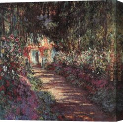 Golding Constable's Flower Garden Canvas Paintings - The garden in flower by Claude Monet