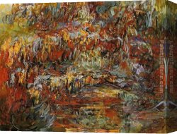 Waterlilies And Japanese Bridge Canvas Paintings - The Japanese Bridge 12 by Claude Monet
