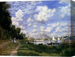 Wild Poppies Near Argenteuil Canvas Paintings - The Marina At Argenteuil by Claude Monet