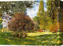 Wivenhoe Park Essex Canvas Paintings - The Park at Monceau by Claude Monet