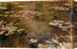 Pond Canvas Paintings - The Water-Lily Pond 10 by Claude Monet