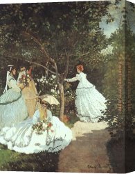 Woman Canvas Paintings - The women in the Garden by Claude Monet