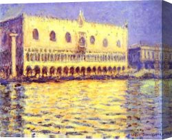 The Doge's Palace From The Entrance to The Grand Canal Canvas Paintings - Venice The Doge Palace by Claude Monet
