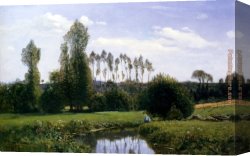 View of The Ponte Vecchio, Florence Canvas Paintings - View At Rouelles, Le Havre by Claude Monet