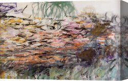 Water-lilies Left Canvas Paintings - Water-Lilies right by Claude Monet