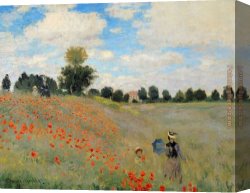 Poppies 1886 Canvas Paintings - Wild Poppies Near Argenteuil by Claude Monet