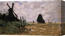 Windmill at Zaandam 2 Canvas Paintings - Windmill at Zaandam 2 by Claude Monet