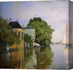 Windmill at Zaandam 2 Canvas Paintings - Zaandam 2 by Claude Monet