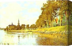 Windmill at Zaandam 2 Canvas Paintings - Zaandam by Claude Monet