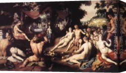 Wedding Canvas Paintings - The Wedding of Peleus and Thetis by Cornelis Cornelisz Van Haarlem