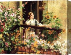 A Special Moment I Canvas Paintings - A Pensive Moment by Daniel Ridgway Knight