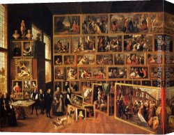 Painter in His Studio Canvas Paintings - The Archduke Leopold - Wilhelm's Studio by David the Younger Teniers