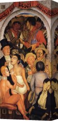The Night Patrol at Smyrna Canvas Paintings - Night of the Rich by Diego Rivera