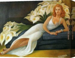 Self Portrait in Green Bugatti Canvas Paintings - Portrait of Natasha Zakolkowa Gelman by Diego Rivera
