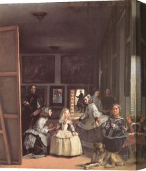La Nature Se Devoilant Devant La Science Canvas Paintings - Las Meninas by Diego Rodriguez de Silva Velazquez
