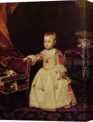 Prince Canvas Paintings - Prince Felipe Prospero by Diego Rodriguez de Silva Velazquez