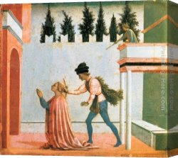 The Martyrdom of St Margaret Canvas Paintings - Martyrdom of St Lucy (predella 5) by Domenico Veneziano