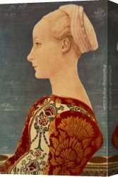 Portrait of a Young Benedictine Canvas Paintings - Portrait of a Young Woman by Domenico Veneziano