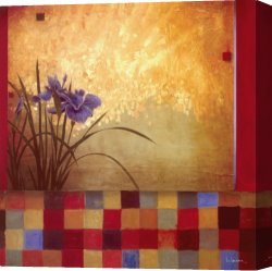 Irises Canvas Paintings - Iris Quilt by Don Li-Leger