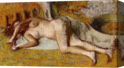 After The Bath 1888 Canvas Paintings - After the Bath I by Edgar Degas