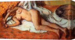 After The Bath 1888 Canvas Paintings - After the Bath ii by Edgar Degas