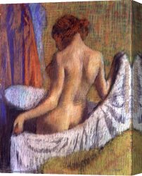 After The Bath 1888 Canvas Paintings - After the Bath, woman with a Towel by Edgar Degas