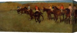 Race Canvas Paintings - At the Races - Before the Start by Edgar Degas