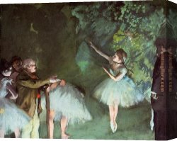 Edgar Canvas Paintings - Ballet Rehearsal by Edgar Degas