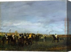Race Canvas Paintings - Before the Race I by Edgar Degas