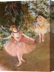 Edgar Canvas Paintings - Dancer on Stage by Edgar Degas