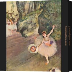 Dancer Canvas Paintings - Dancer with a Bouquet of Flowers by Edgar Degas