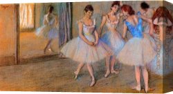 Painter in His Studio Canvas Paintings - Dancers in the Studio by Edgar Degas