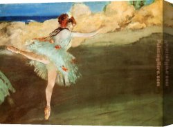Under The Stars Canvas Paintings - The Star - Dancer on Pointe by Edgar Degas