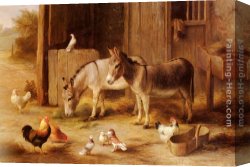Friends Canvas Paintings - Farmyard Friends by Edgar Hunt