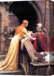 Leighton Flaming June Canvas Paintings - God Speed by Edmund Blair Leighton