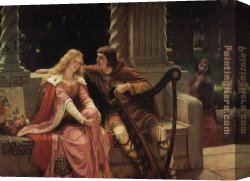 Leighton Flaming June Canvas Paintings - The End of The Song by Edmund Blair Leighton