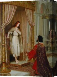 Napoleon, King of Italy Canvas Paintings - The King and the Beggar-maid by Edmund Blair Leighton