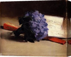 Violet Canvas Paintings - Bouquet Of Violets by Edouard Manet