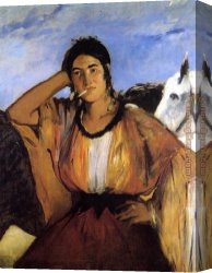 Manet Canvas Paintings - Gypsy with Cigarette by Edouard Manet