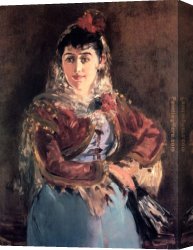 Manet Canvas Paintings - Portrait of Emilie Ambre in the role of Carmen by Edouard Manet
