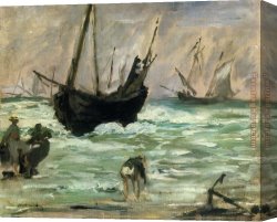 Seascape Canvas Paintings - Seascape I by Edouard Manet